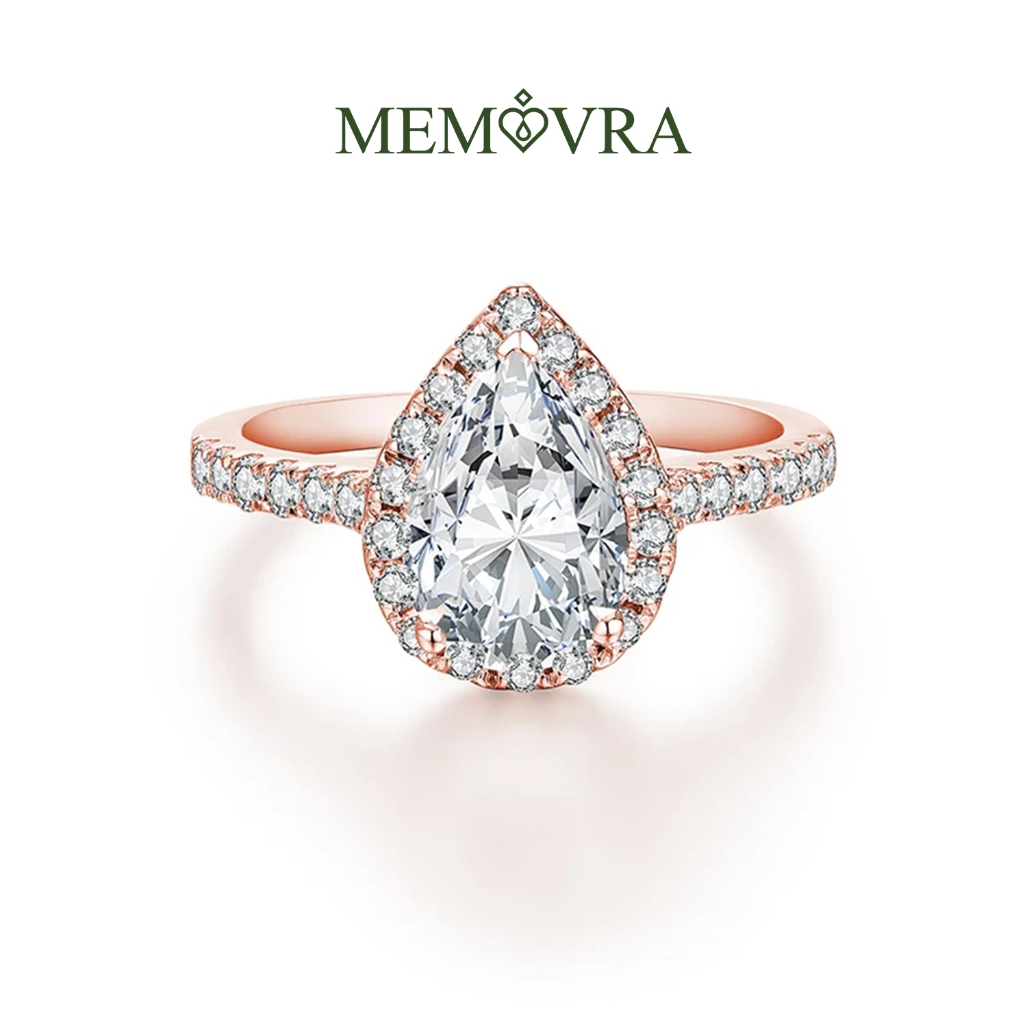 Celeste Pear Moissanite Ring